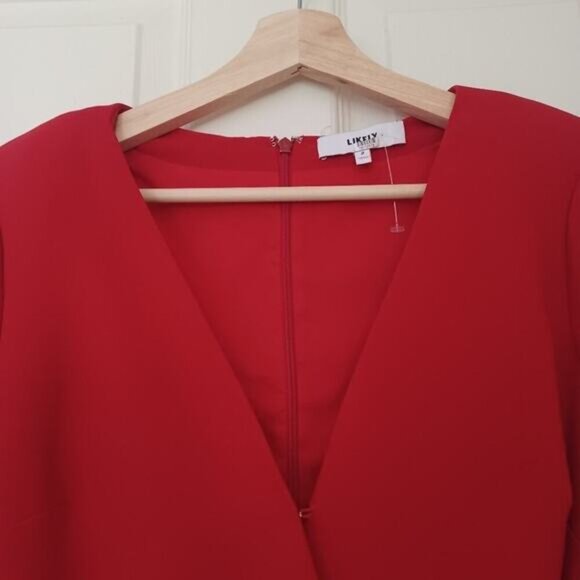 LIKELY Dani Tuxedo Scarlet Red Mini Dress Size 2 NWOT Revolve - Picture 7 of 16